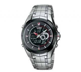 Casio Mens Twin Chronograph Watch with Thermometer —