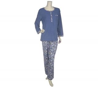 Carole Hochman Boucle and Flannel 2pc. Pajama Set —