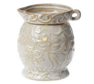 Embossed Ceramic Warmer w/ 2 pack Fragrance Melts by Valerie   H195069