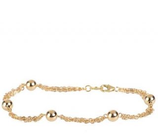 EternaGold 8 Multi Strand Bead Bracelet 14K Gold, 3.1g —