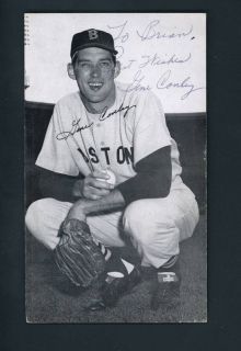 Gene Conley Red Sox Signed Autographed 3x5 Postcard