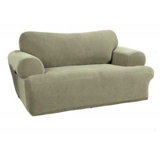 Sure Fit Stretch Pique T Cushion Love Seat Slipcover —