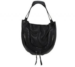 As Is OrYANY Cassie Leather Hobo w/Front Pouch —