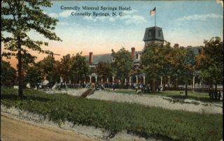 CONNELLY SPRINGS NC Connelly Mineral Springs Hotel c1910 Postcard