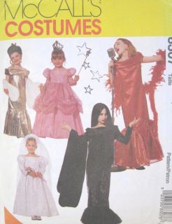 Girls Glamour Costumes Sewing Pattern McCalls 8307 Uncut