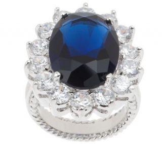 Kenneth Jay Lanes Princess Simulated Sapphire Ring —