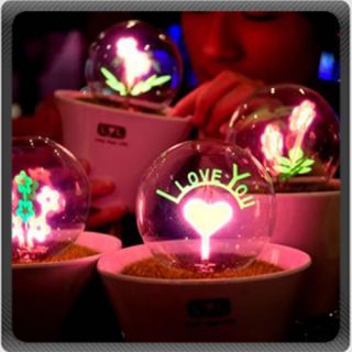 Flower Pot Shape Night Lamp Creative Electronic Light