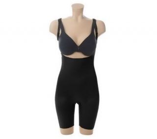 Spanx Slimplicity Open Bust Mid Thigh Bodysuit —