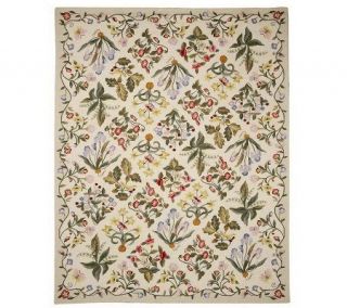 Royal Palace Hand Hooked Flower Patch 76 x 96 HandmadeWoolRug