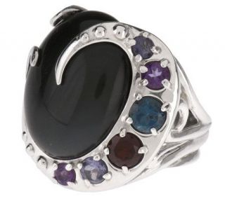 Carolyn Pollack Sterling Moondance 1.10 cttw Gemstone Ring —