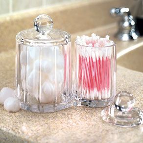 Cotton Ball and Swab Holder Bath Bathroom Storage Organizing Decor