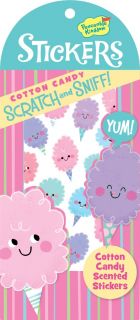 Cotton Candy Scented Scratch N Sniff Stickers Reward Party Favor Scrap