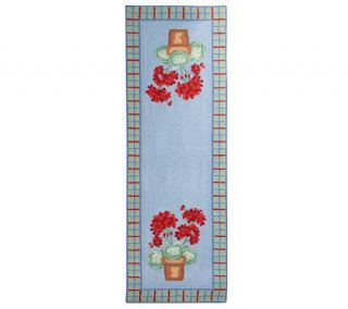 Hand Hooked 100Wool Geranium 2x6 Accent Runner by Valerie   H168374