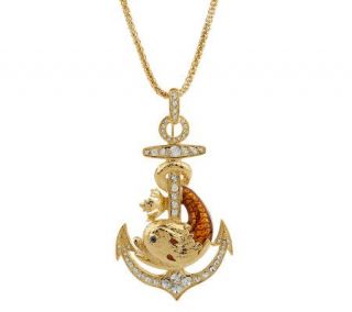 Jacqueline Kennedy Nautical Anchor Pin/Pendant with Chain —