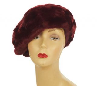 Dennis Basso Faux Fur Fully Lined Beret with Elastic Band —