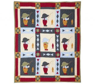 Country Living Fisherman Sam 100Cotton Quilted Throw —