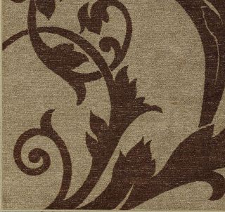 Modern Area Rug Contemporary Carpet New Taupe 8x10 8x11 Floral Open