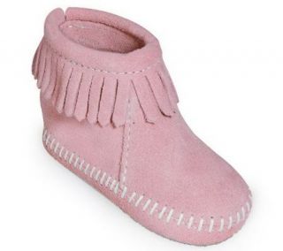 Minnetonka Infants Hook and Loop Back Flap Booties   A241275