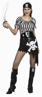 Pirate Woman Ladies Fancy Dress Costume All Sizes