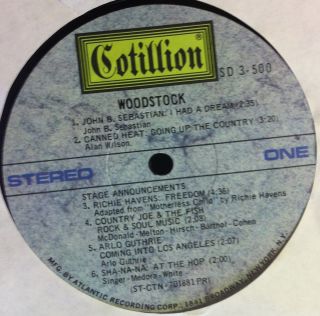 SOUNDTRACK woodstock 3 LP VG+ SD 3 500 Stereo Original 1970 Record