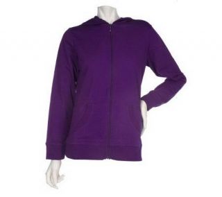 Sport Savvy Essentials Stretch French Terry Zip Front Jacket