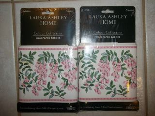  sets Laura Ashley Wallpaper Border Shabby Wisteria Roses Cottage Chic