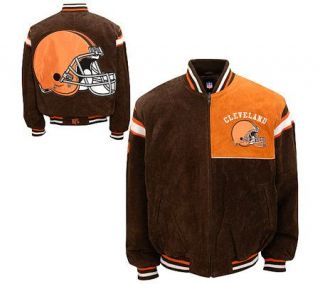 NFL Cleveland Browns Genuine Suede Leather Jacket —