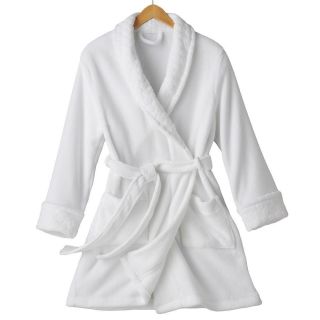 Croft & Barrow Robe Short WHITE Plush SOFT XL 18   20 Womens NEW