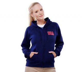 Team USA Womens USA Full Zip Hooded Sweatshirt —