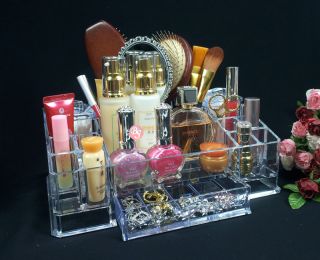  Lipstick Brush Holder Cotton Pad Swab Case Organizer Storage