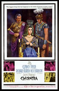 Cleopatra Orig Movie Poster 1sh linenbacked VF Framed