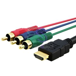 1080p 5 Feet 1 5M HDMI Male to 3 RCA Video Audio AV Cable Adapter for