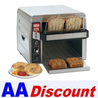 New Waring Horizontal Conveyor Toaster 2 Opening 5 MIN Heat Up Time