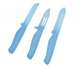 Prepology 3 Piece Set of Nonstick Paring Knives —