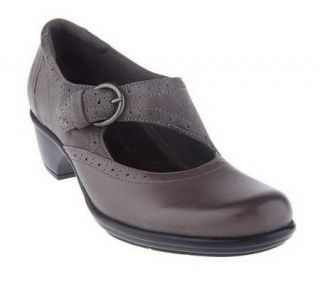 Clarks Wish Mambo Leather Asymmetrical Strap MaryJanes —