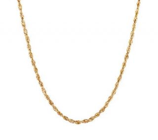 Classic 14K Gold Twisted Shimmer Rope Necklace 