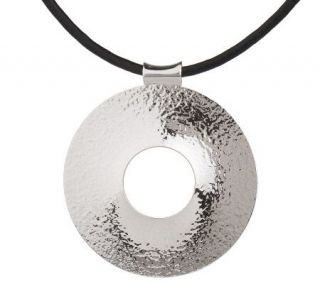 As IsSterling Bold Round Pendant 18 Cord Magnetic Clasp —