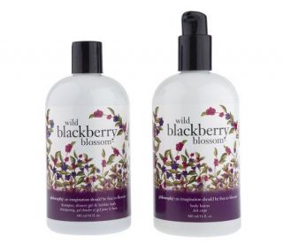 philosophy wild blackberry blossom shower gel & lotion duo 16oz