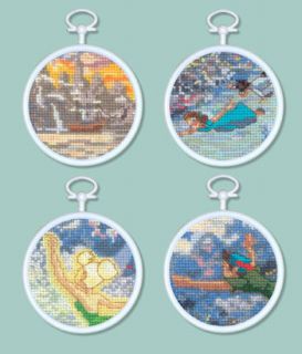 Counted Cross Stitch Kits TINKER BELL & PETER PAN MINI VIGNETTES