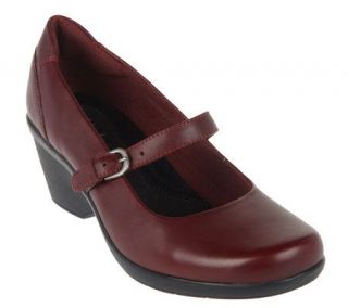 Clarks Bendables Leather Wedge MaryJanes with Adj. Buckle —