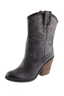  Purple Leather Block Heels Cowboy Western Boots Shoes 8 BHFO