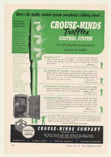 1955 Crouse Hinds Super Trafflex Traffic Control Sys Ad