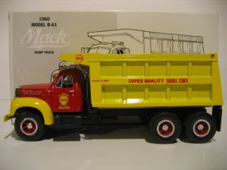 First Gear Shell Coal E. J. Wallace 1960 B 61 Mack Dump Truck
