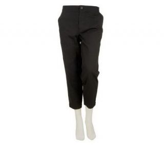 Denim & Co. Classic Waist Narrow Leg Polished Crop Pants   A223994