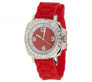 Jelly Style Rhinestone Sport Watch —