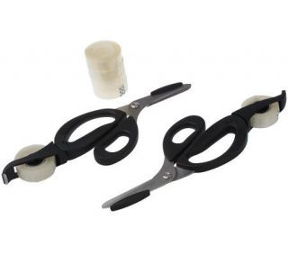 Set of 2 Easy Glide Gift Wrapping Shears with 6 Tape Rolls —