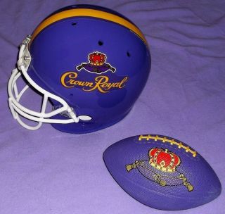 Crown Royal Whisky Purple Football Helmet Replica RARE