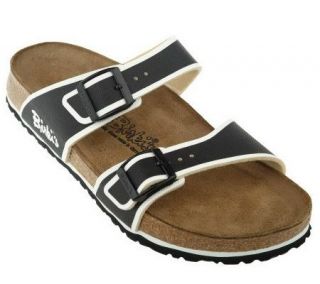 Birkis Outlined Double Strap Sandals w/ Soft Footbed —