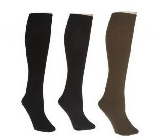 Legacy Legwear Set of 3 Flip Side Fleecy Socks —
