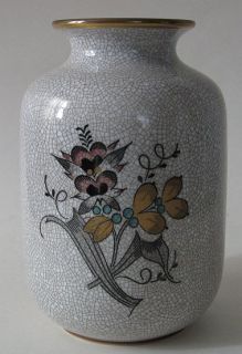  Royal Copenhagen Crackle Flower Berries Antique Porcelain Vase